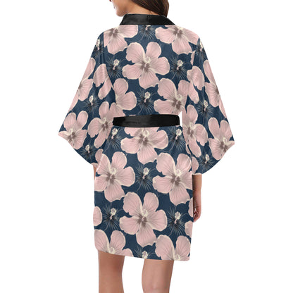 Plumeria Pattern Print Design PM018 Women Kimono Robe