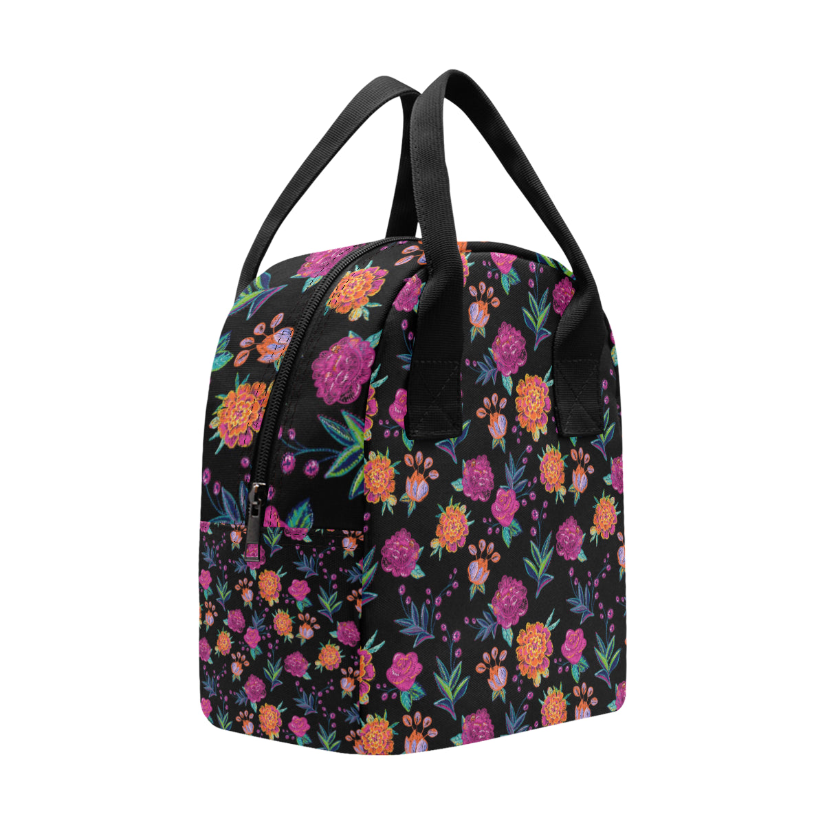 Marigold Pattern Print Design MR02 Insulated Lunch Bag