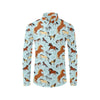 Horse Cute Themed Pattern Print Men's Long Sleeve Shirt