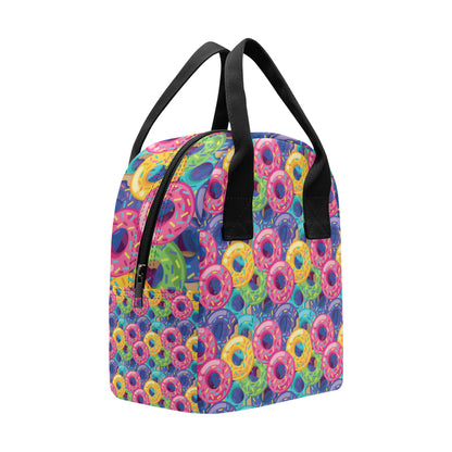 Donut Pattern Print Design DN010 Insulated Lunch Bag