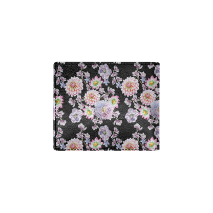 Dahlia Pattern Print Design DH012 Men's ID Card Wallet