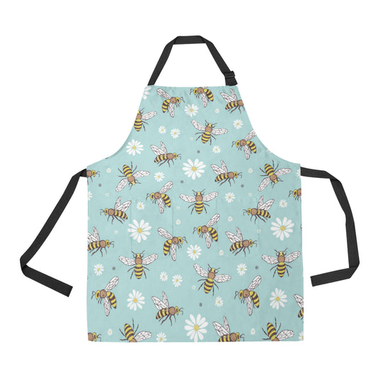 Bee Pattern Print Design BEE010 Apron with Pocket