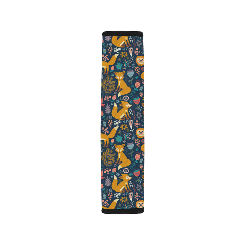 Fox Cute Jungle Print Pattern Car Seat Belt Cover