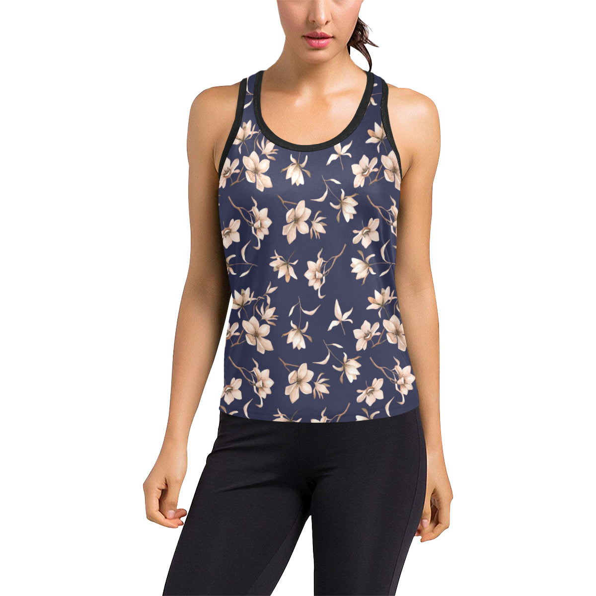 Beautiful Floral Pattern Women's Racerback Tank Top