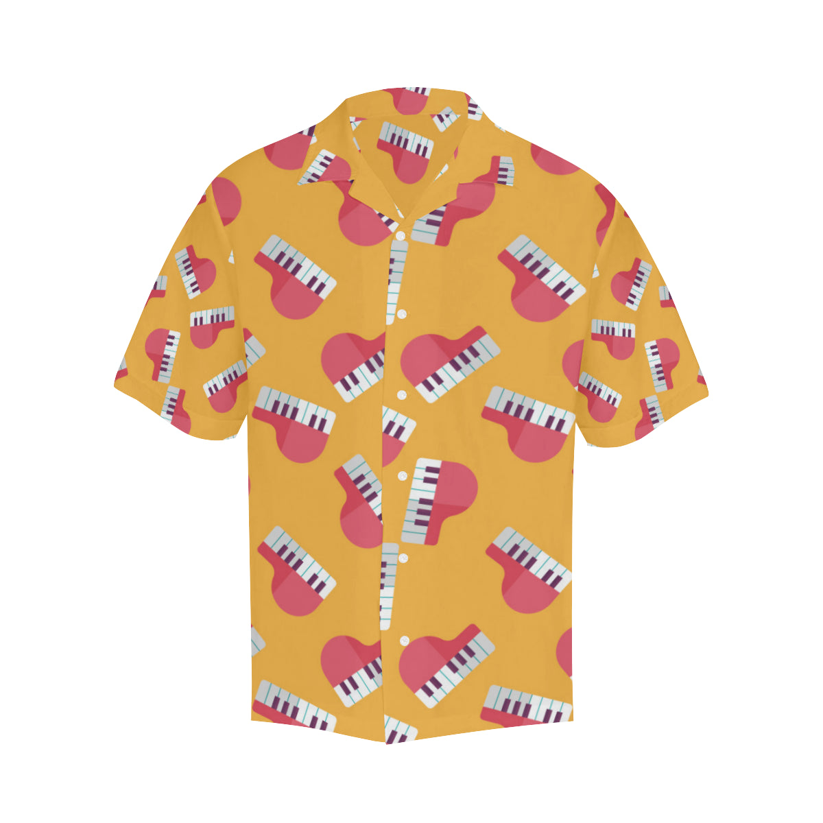 Piano Pattern Print Design 02 Men's Hawaiian Shirt