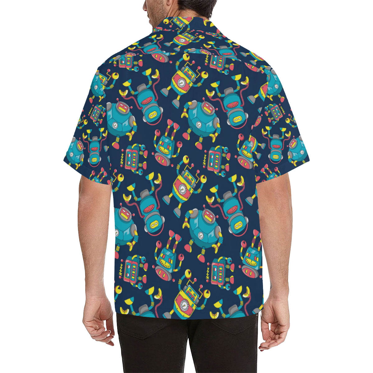Robot Pattern Print Design A05 Men's Hawaiian Shirt