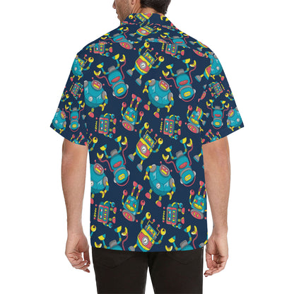 Robot Pattern Print Design A05 Men's Hawaiian Shirt