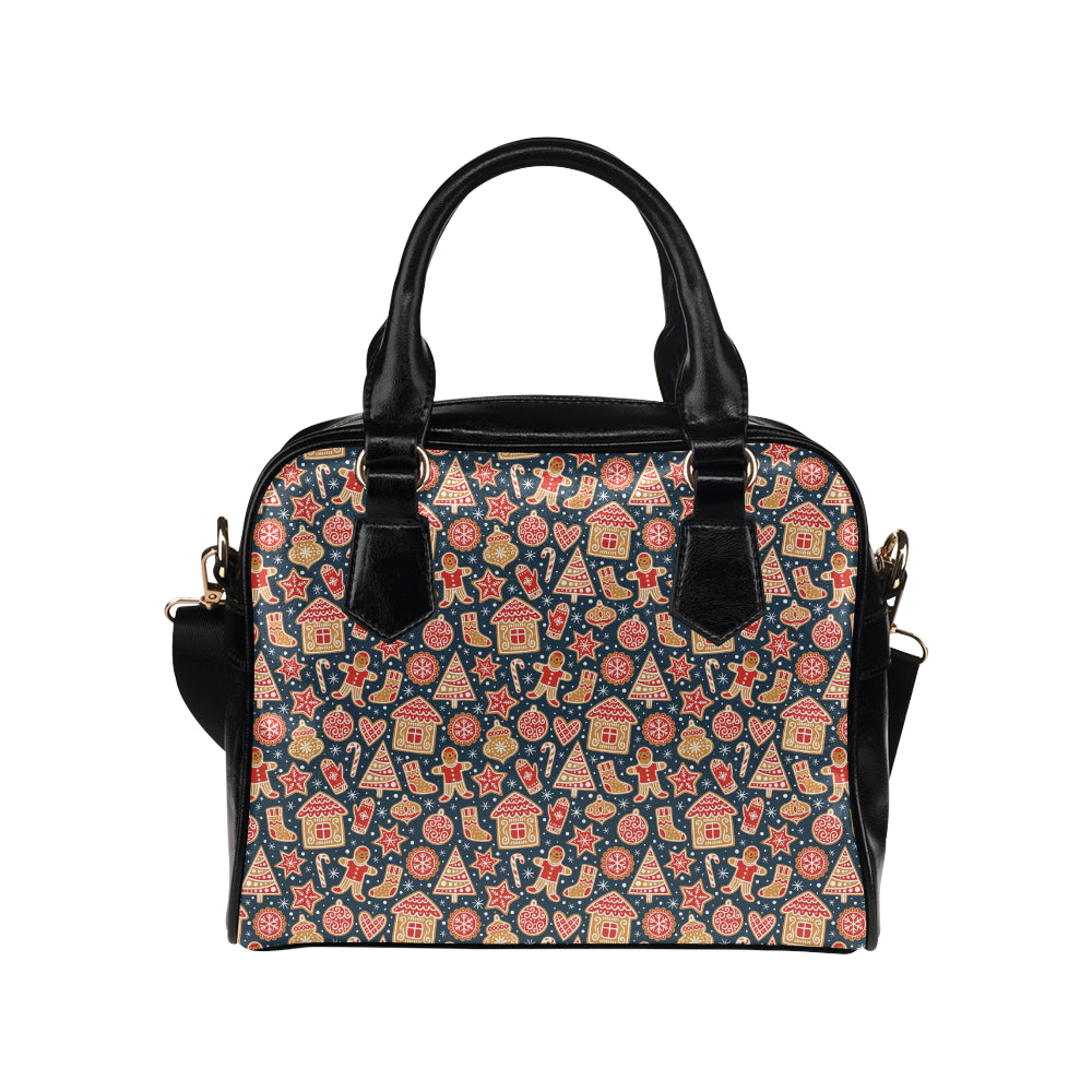 Gingerbread Pattern Print Design 03 Shoulder Handbag