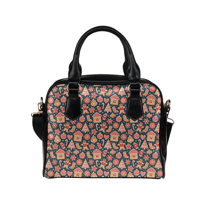 Gingerbread Pattern Print Design 03 Shoulder Handbag