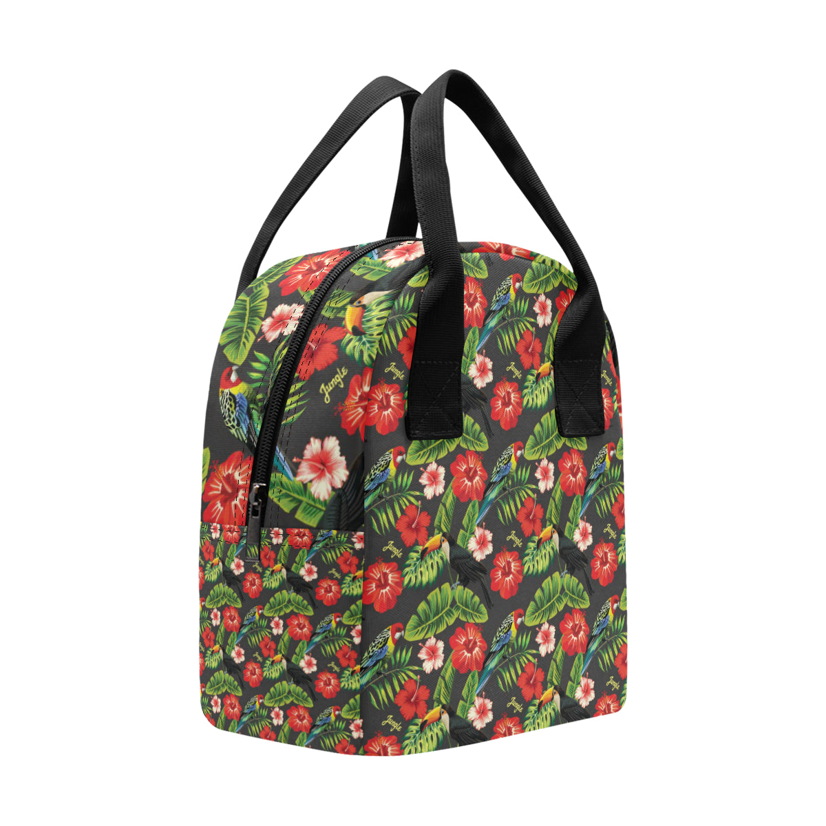 Tropical Flower Pattern Print Design TF04 Insulated Lunch Bag