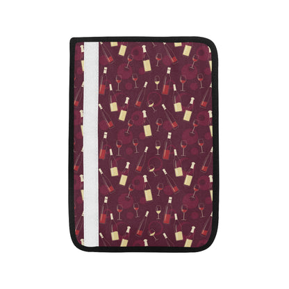 Wine Themed Pattern Print Car Seat Belt Cover
