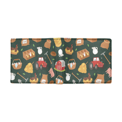 Agricultural Farm Print Design 02 Men's ID Card Wallet
