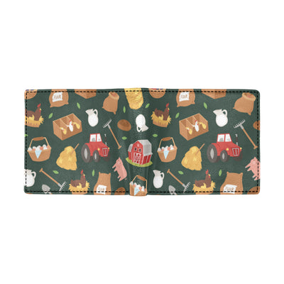 Agricultural Farm Print Design 02 Men's ID Card Wallet