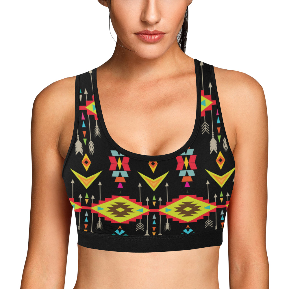 Native Pattern Print Design A05 Sports Bra