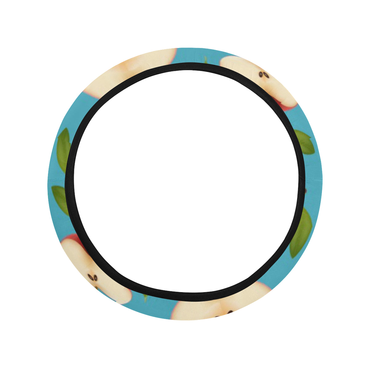 Apple Pattern Print Design AP012 Steering Wheel Cover with Elastic Edge