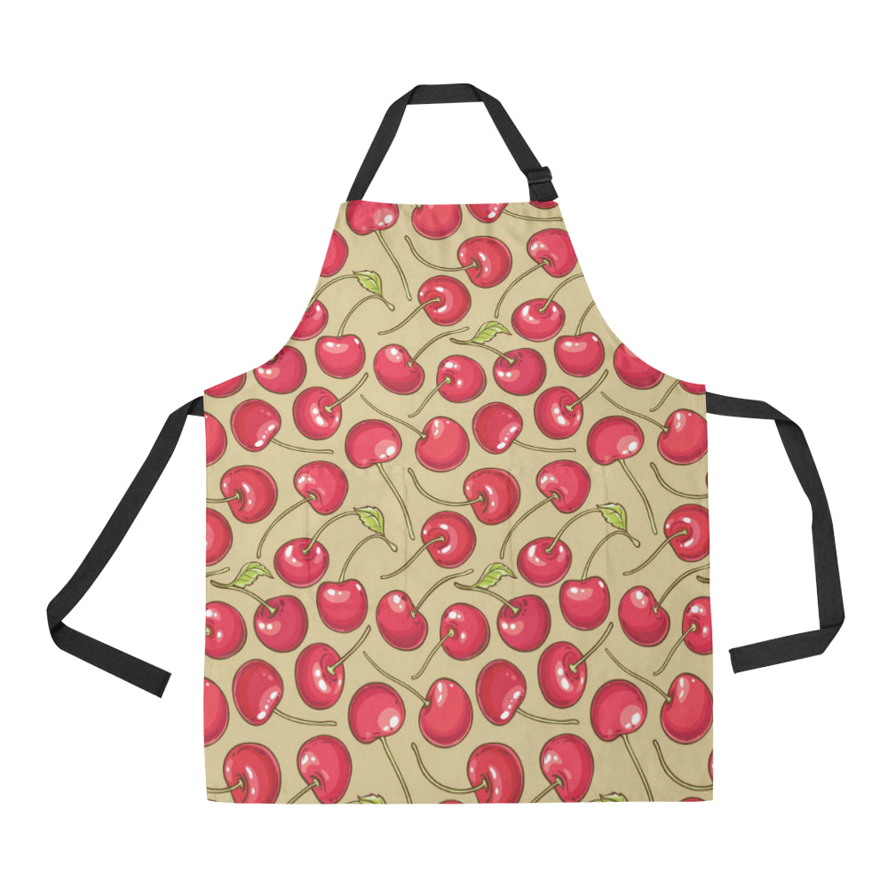 Cherry Pattern Print Design CH05 Apron with Pocket