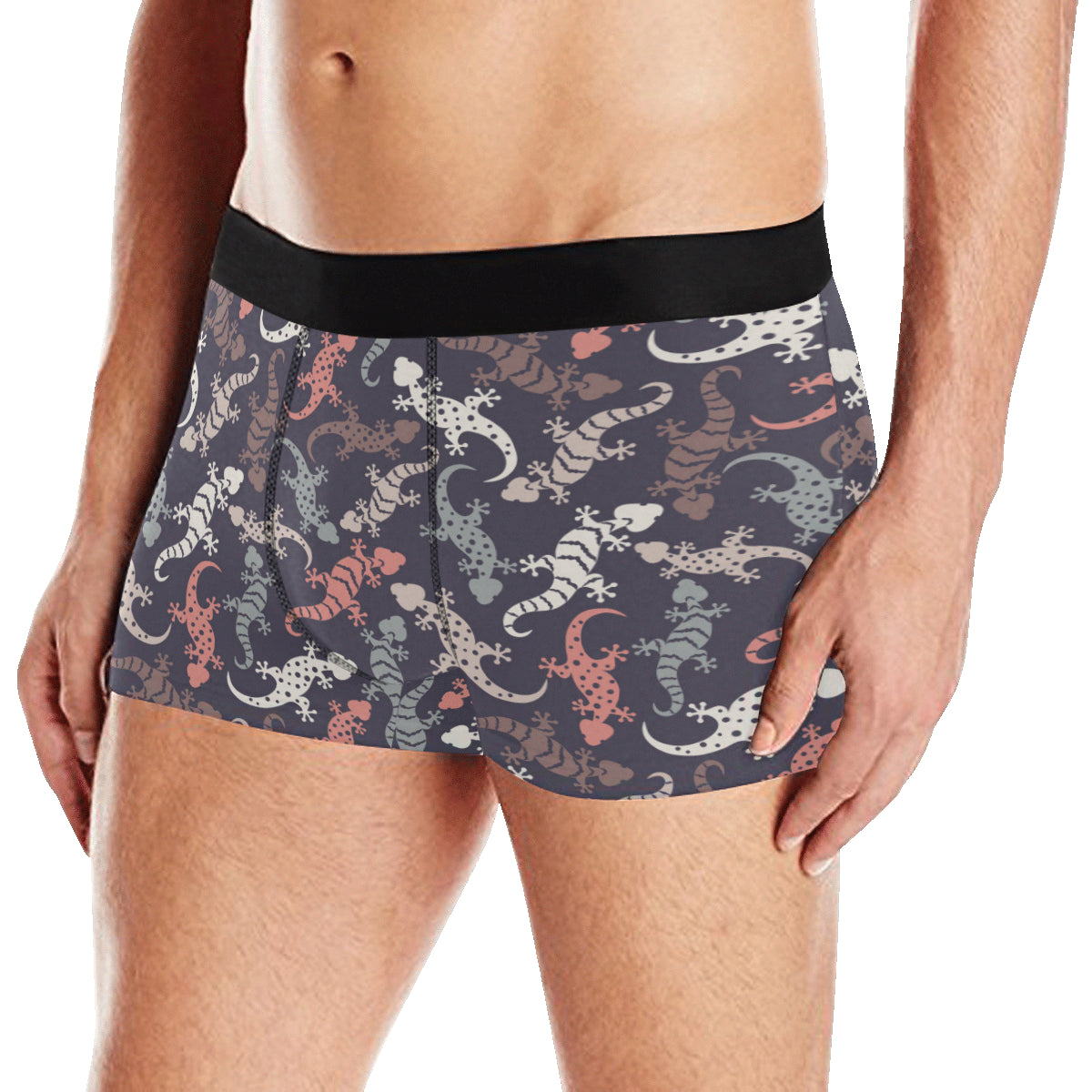 Gecko Pattern Print Design 02 Men's Boxer Briefs