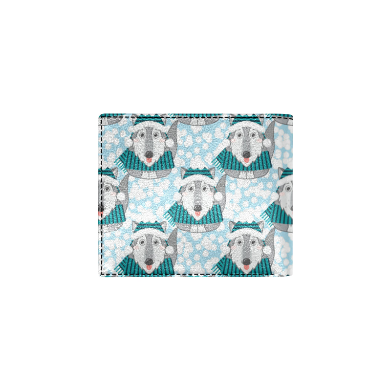 Alaskan Malamute Pattern Print Design 01 Men's ID Card Wallet