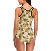 Bee Pattern Print Design BEE05 Women Swimsuit