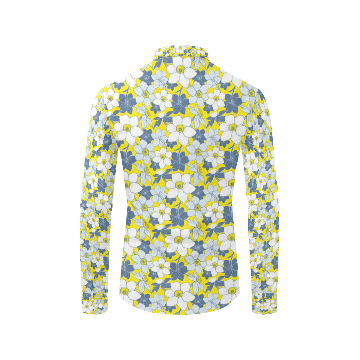 Daffodils Pattern Print Design 01 Men's Long Sleeve Shirt