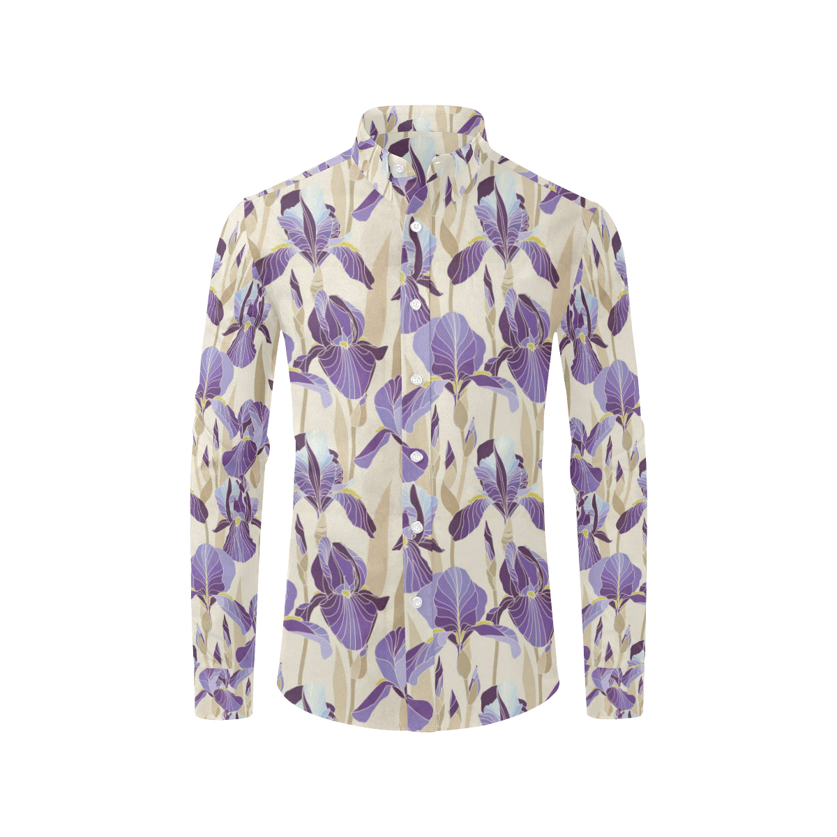 Iris Pattern Print Design IR02 Men's Long Sleeve Shirt