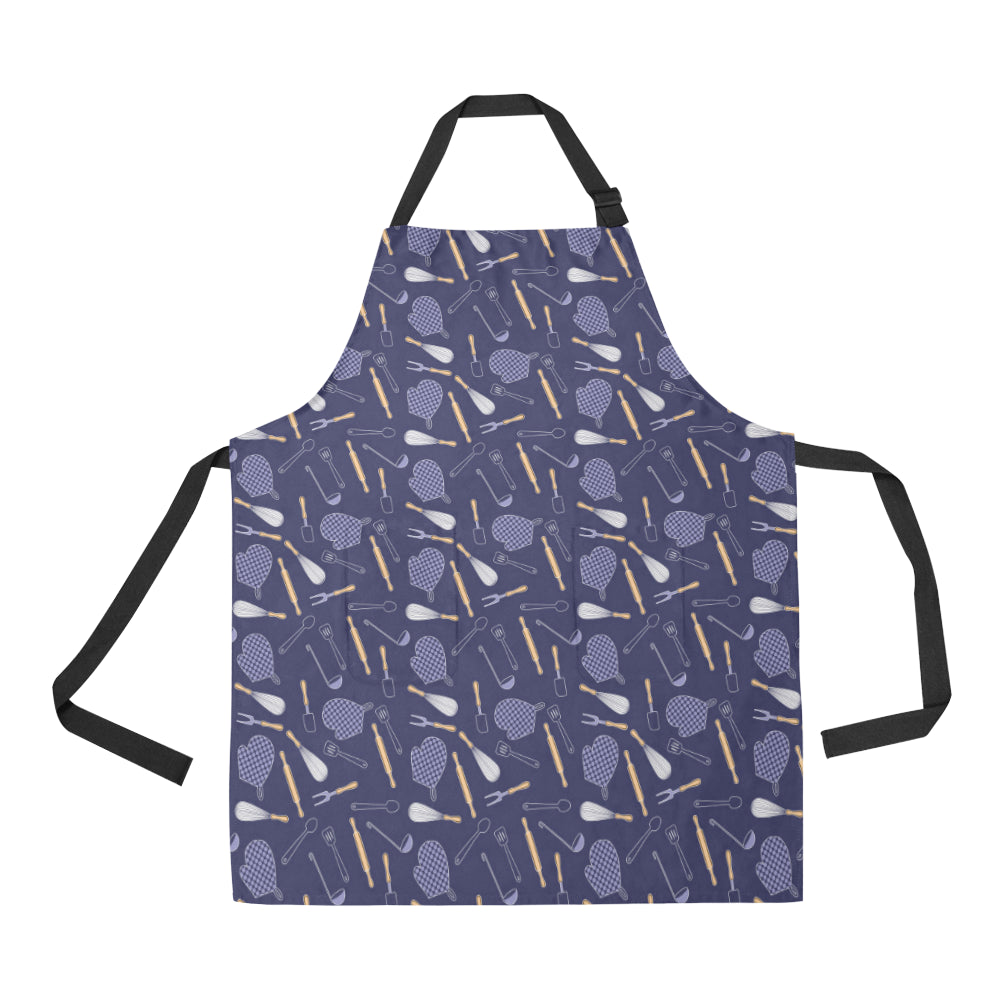 Cooking Kitchen Tools Pattern Print Design 04 Apron with Pocket