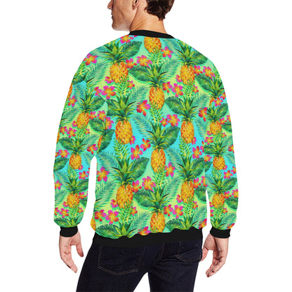 Pineapple Pattern Print Design PP010 Men Long Sleeve Sweatshirt