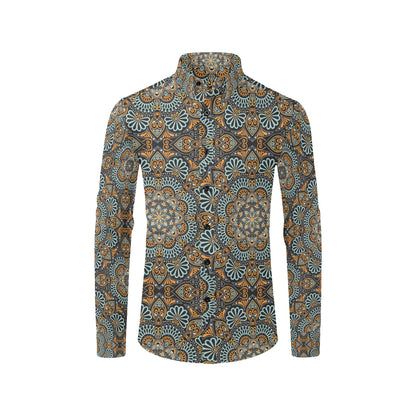 Mandala Pattern Print Design 05 Men's Long Sleeve Shirt