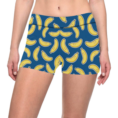 Banana Pattern Print Design BA03 Yoga Shorts