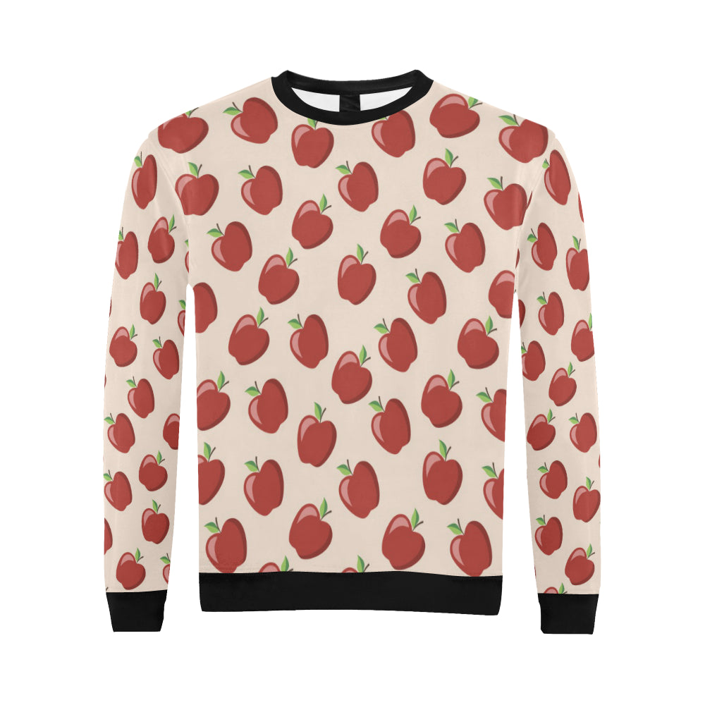 Apple Pattern Print Design AP01 Men Long Sleeve Sweatshirt