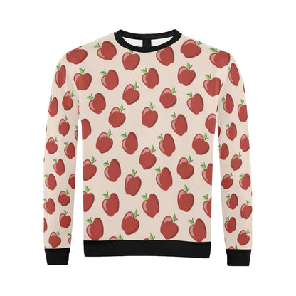 Apple Pattern Print Design AP01 Men Long Sleeve Sweatshirt