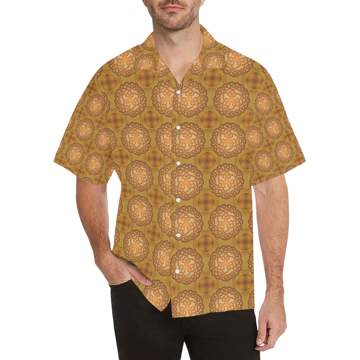 Celtic Pattern Print Design 01 Men's Hawaiian Shirt