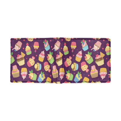 Cupcake Pattern Print Design 05 Men's ID Card Wallet