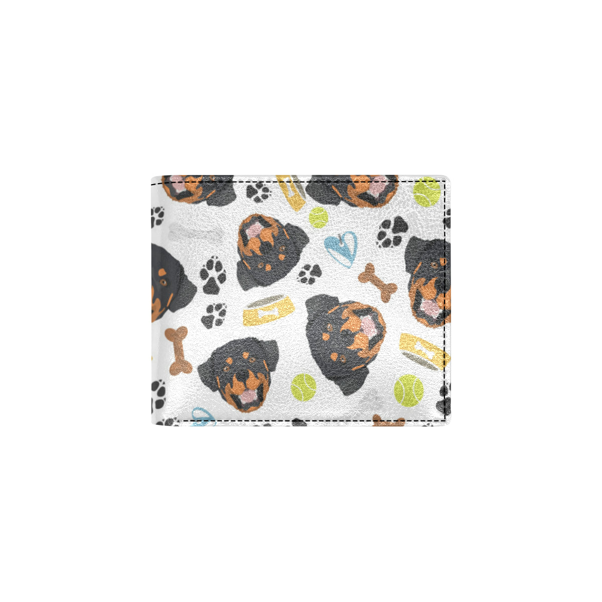 Rottweiler Pattern Print Design A04 Men's ID Card Wallet