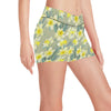 Daffodils Pattern Print Design DF01 Yoga Shorts