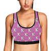 Bull Terrier Happy Print Pattern Sports Bra