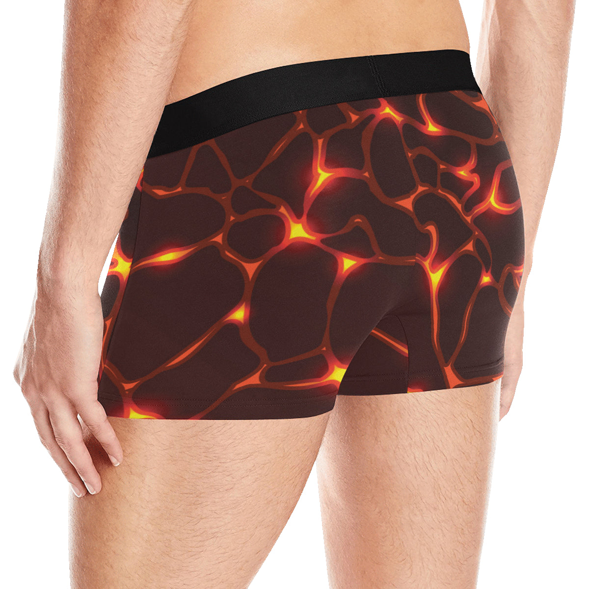 Lava Pattern Print Design 02 Men's Boxer Briefs