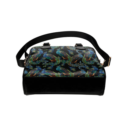 Peacock Pattern Print Design A04 Shoulder Handbag