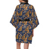 Cowboy Pattern Print Design 03 Women's Short Kimono