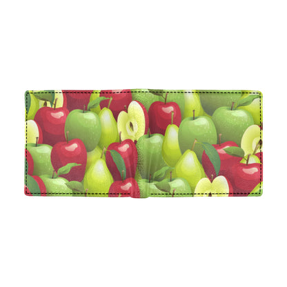 Apple Pattern Print Design AP03 Men's ID Card Wallet