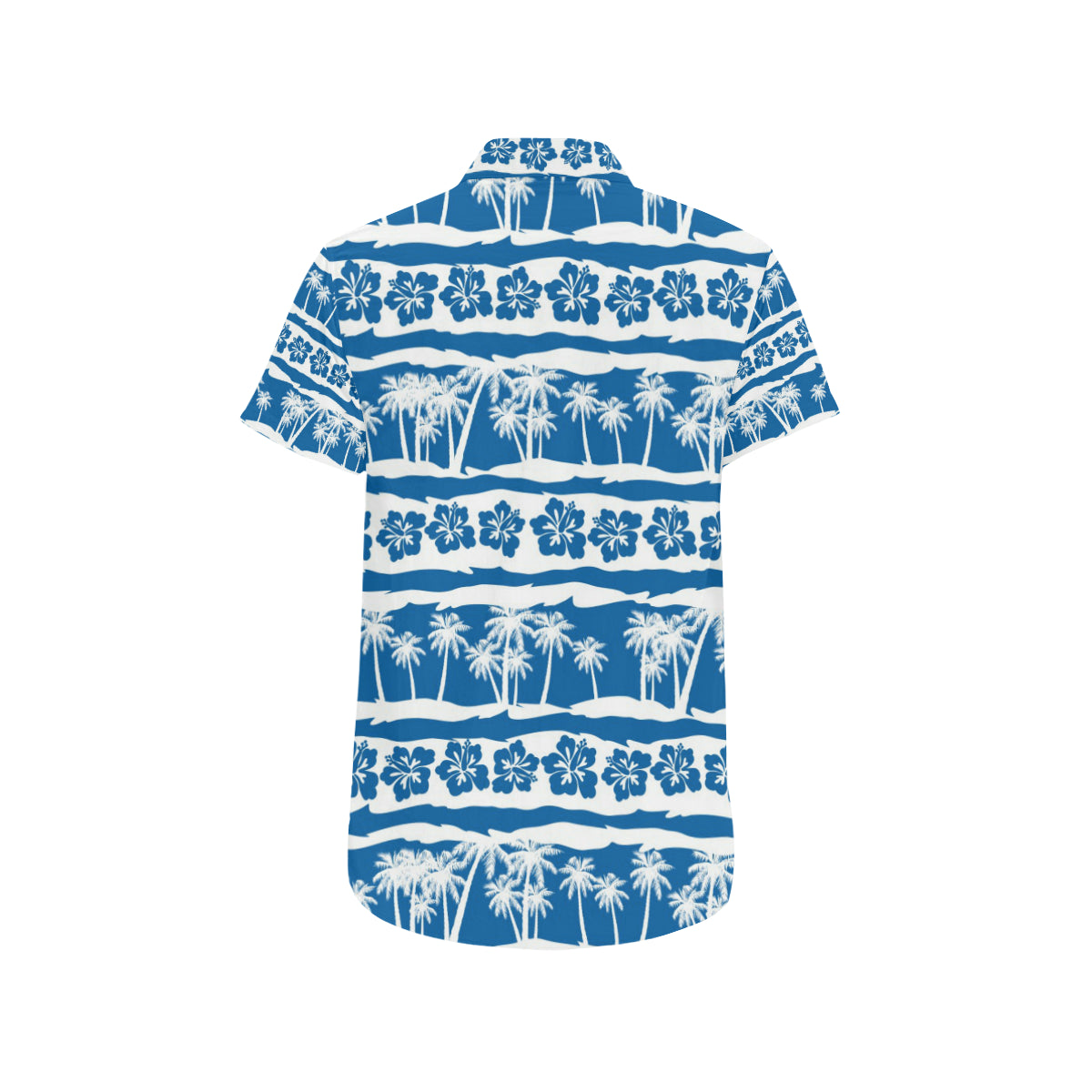 Hawaiian Themed Pattern Print Design H021 Men's Short Sleeve Button Up Shirt