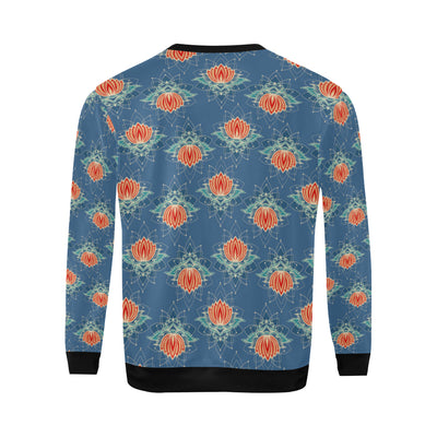 lotus Boho Pattern Print Design LO07 Men Long Sleeve Sweatshirt