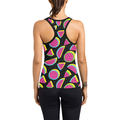 Watermelon Pattern Print Design WM07 Women's Racerback Tank Top