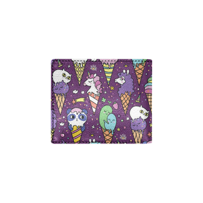 Ice Cream Pattern Print Design IC07 Men's ID Card Wallet