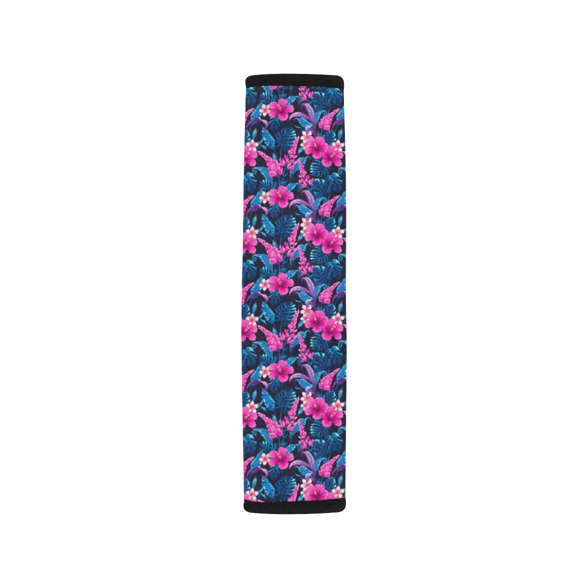 Tropical Folower Pink Themed Print Car Seat Belt Cover