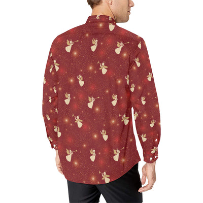 Angel Pattern Print Design 07 Men's Long Sleeve Shirt