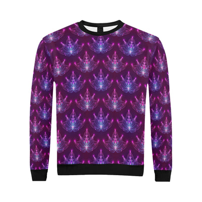 lotus Pattern Print Design LO01 Men Long Sleeve Sweatshirt