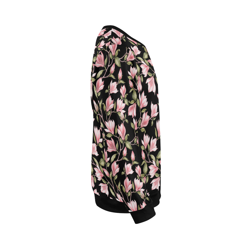 Magnolia Pattern Print Design MAG03 Men Long Sleeve Sweatshirt