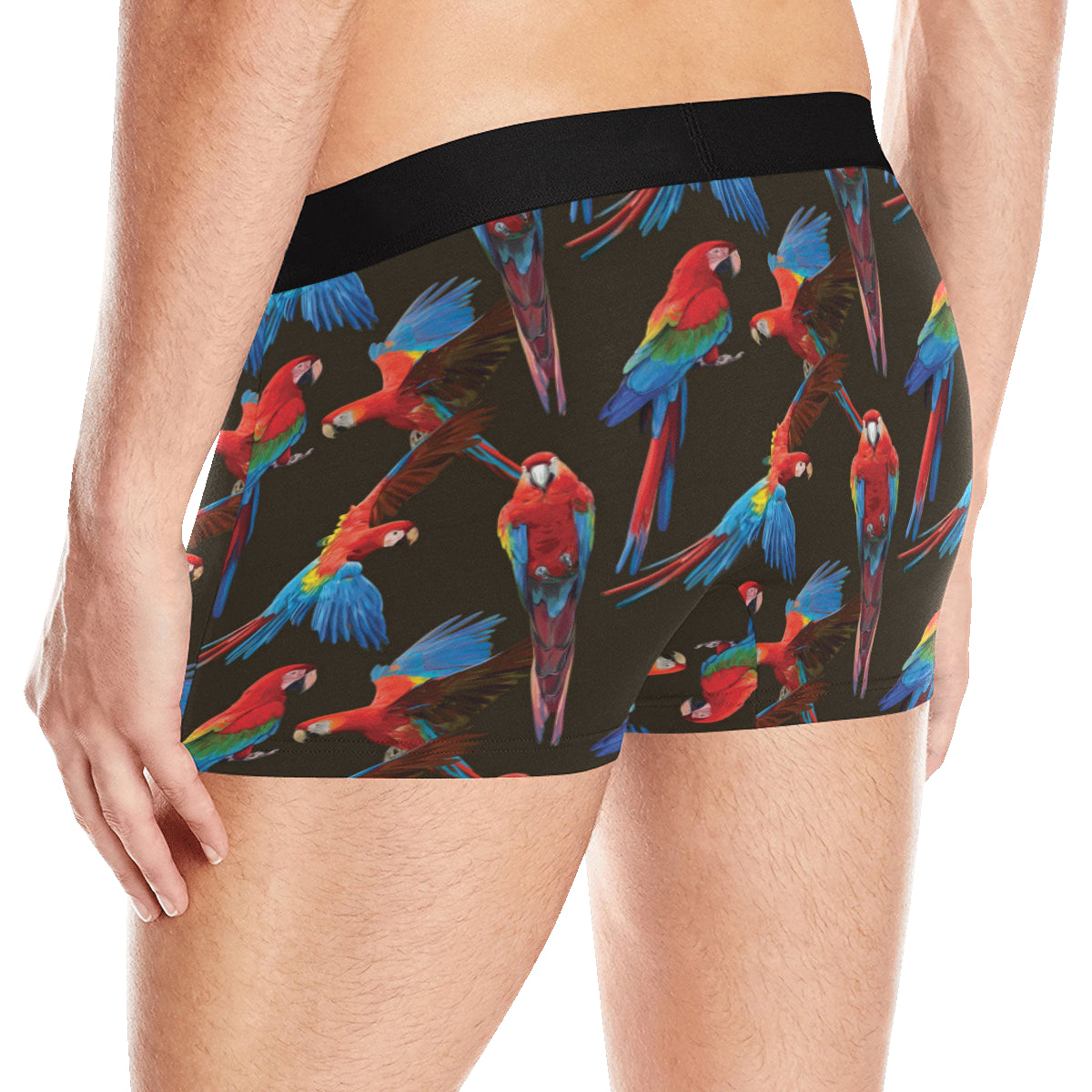 Macaw Pattern Print Design 04 Men's Boxer Briefs