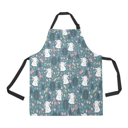 Rabbit Pattern Print Design RB013 Apron with Pocket